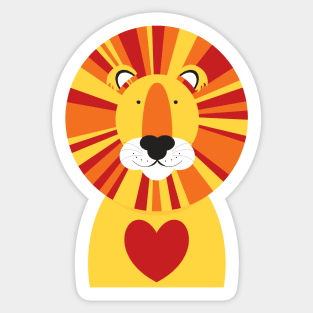 Lion heart Sticker